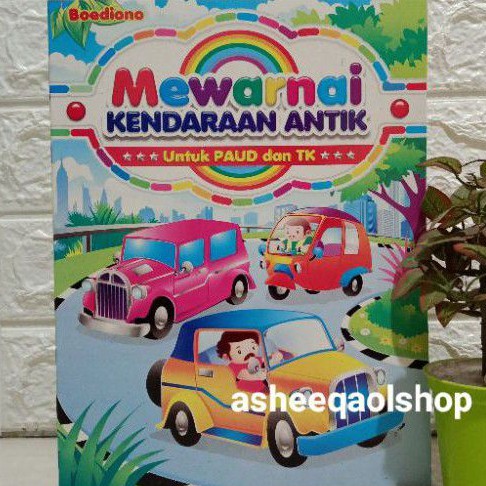 Buku Mewarnai Kendaraan Antik Untuk Anak Paud/Tk