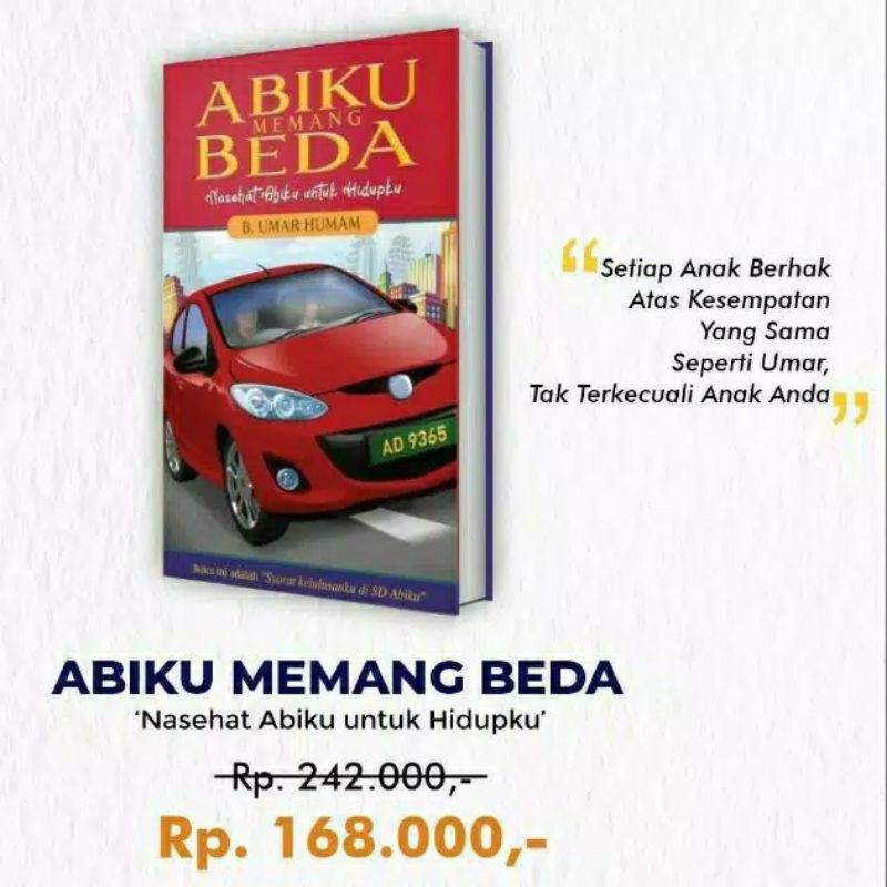 Buku ABIKU MEMANG BEDA ORIGINAL karangan B. Umar Humam parenting book