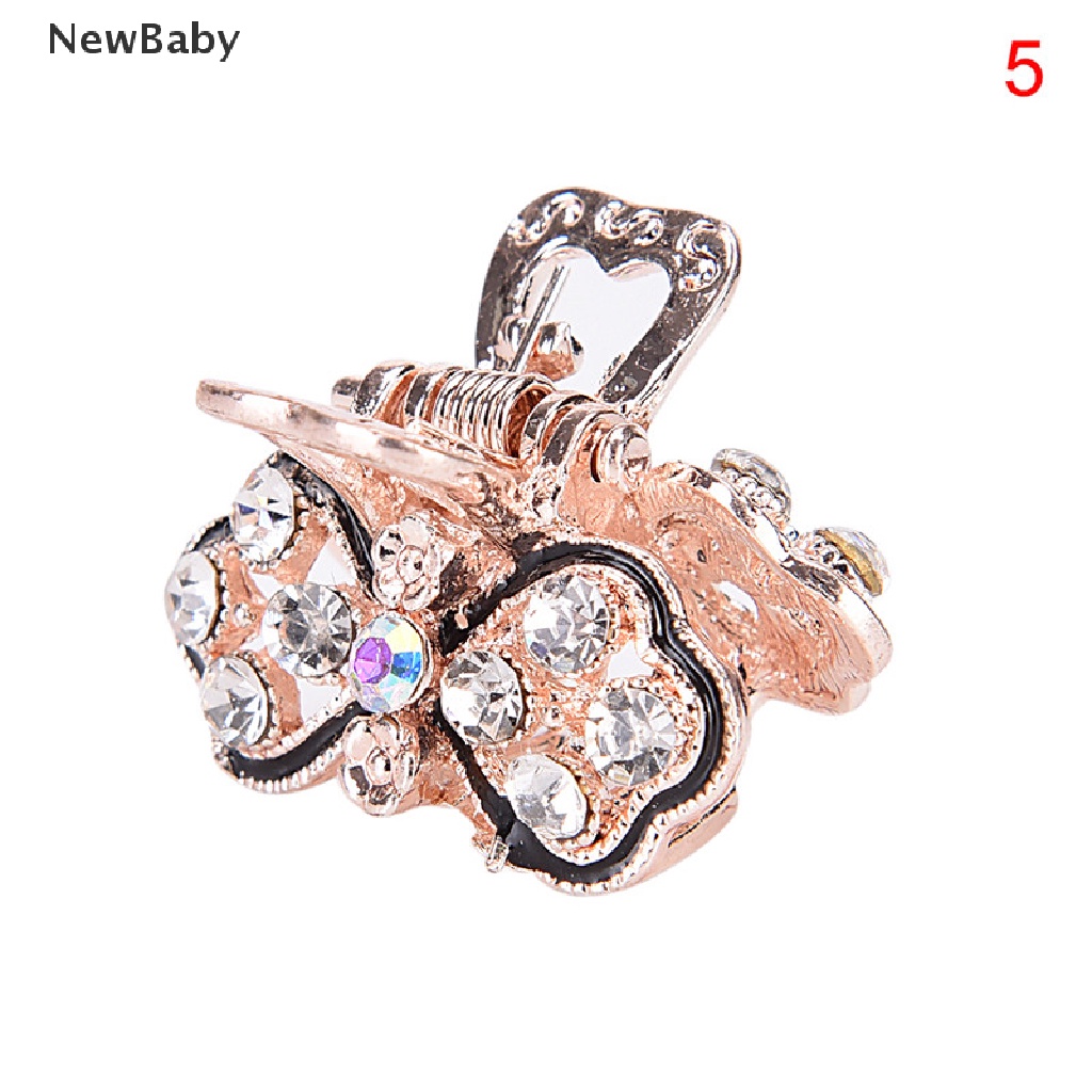 NewBaby Lovely Mini Crystal Rhinestone Plastic Butterfly Hair Claw Jaw Clip Clamp Pin  ID