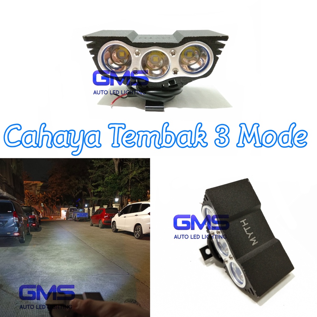 Lampu Tembak Led Owl Mini 3 Mata MYTH 3 Mode Lampu Tembak Sorot Led Mata Elang 30 Watt Bahan Full Al