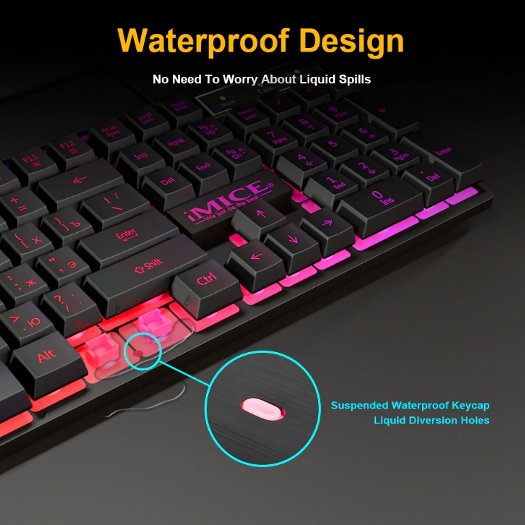 Gaming Keyboard RGB Backlit - Keyboard Gamming
