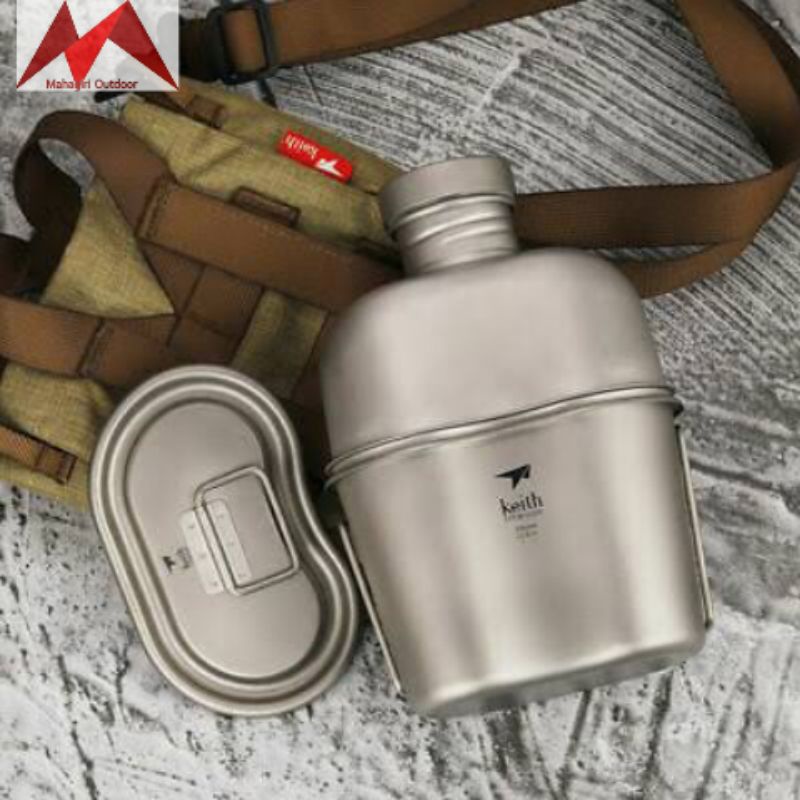 Keith Ti3060 titanium canteen mess kit army military bushcraft cooking set