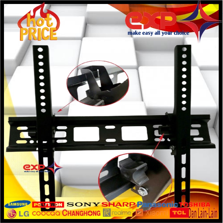 Garansi cocok!!! Bracket TV universal 42&quot; s/d 55&quot; Waterpas adjustable position-7