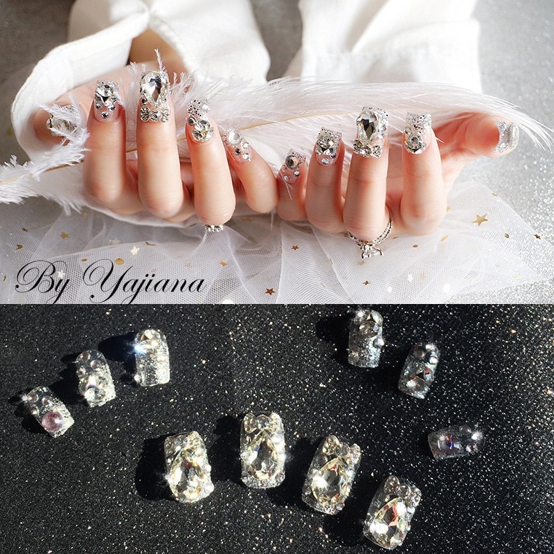 Kuku Palsu 【A173，lem sticker】Nikah Wedding False Nailart Pengantin Tangan