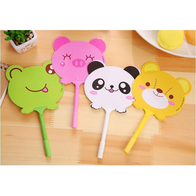 Topprice Pena Motif  Kipas BTS karakter Lucu Animal &amp; Buah Pena Kipas Karakter U09