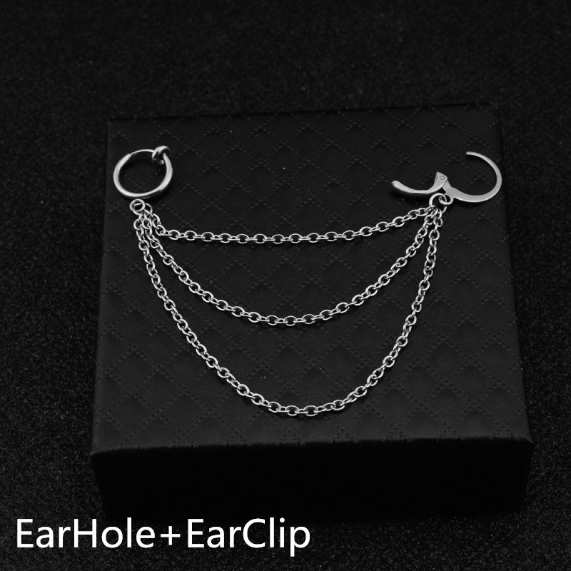 BTS J-hope Long Chain Double Clips Pendant Personality Earring