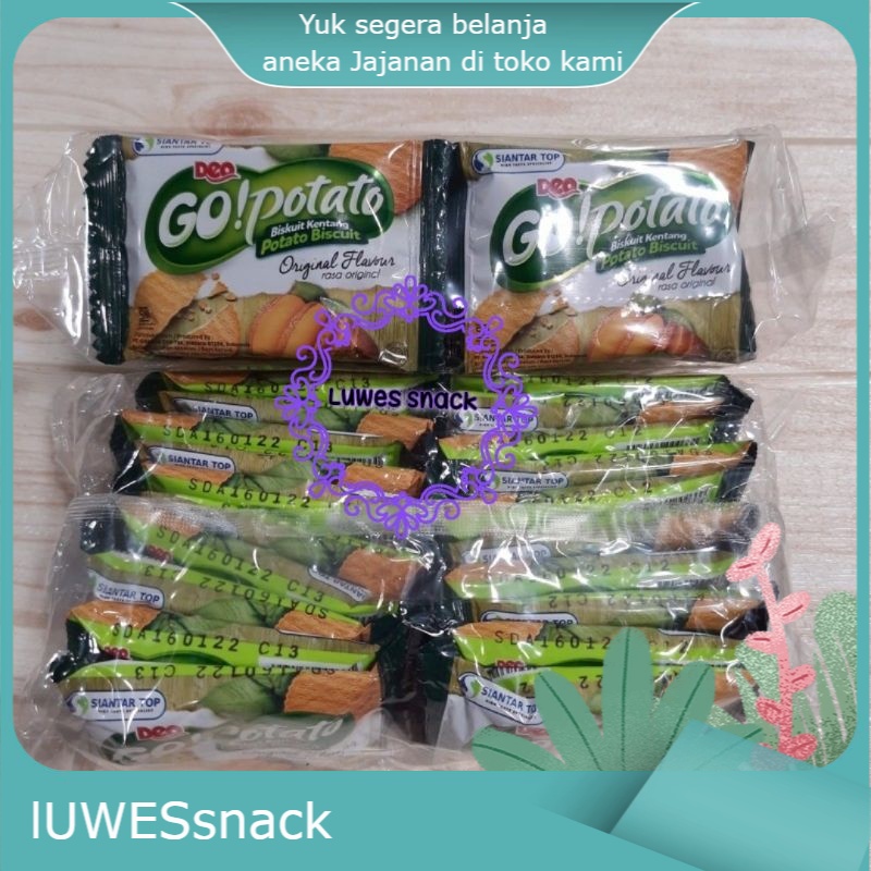 

siantartop gopotato isi 10pcs-jajanan jadul - snack jadul-biskuit jadul-makanan ringan