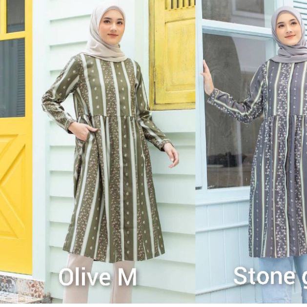 CALLA TUNIK HEAVENLIGHTS: olive M