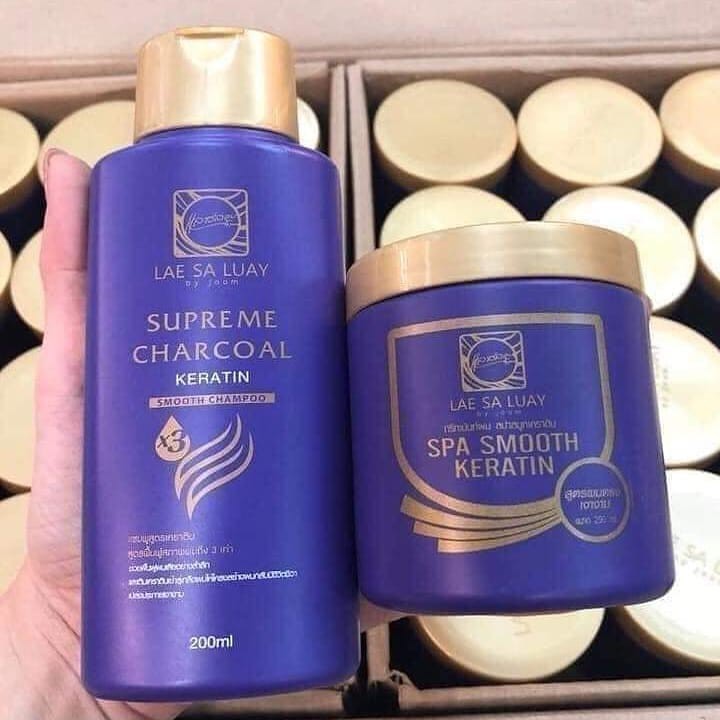 Paket 2in1 Lae Sa Luay Shampoo + Spa Smooth Keratin Original BPOM Import Thailand by JOOM