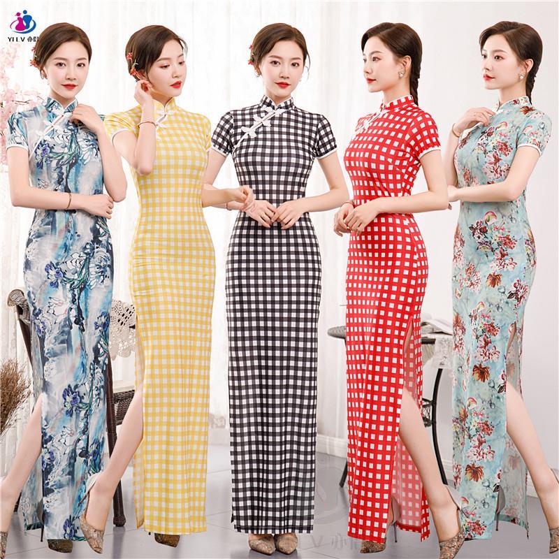 Improved cheongsam 2021 new style young girl long style retro temperament Republic of China Style Ol