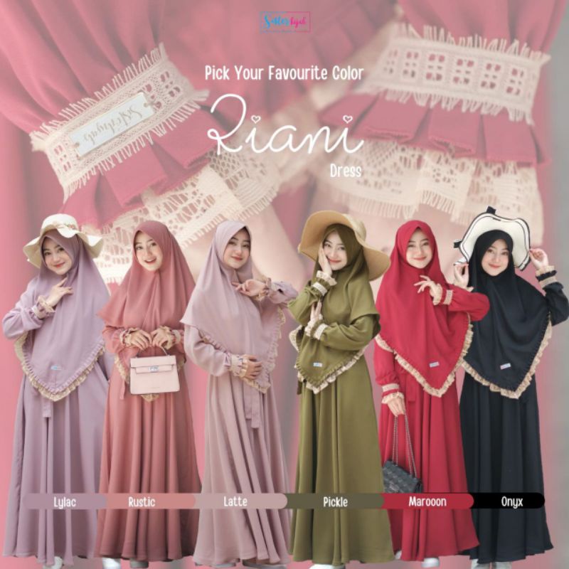 Moslem Ori Gamis Busui Friendly Riani Dress By Sister Hijab (Open PO Ready Feb 2022)