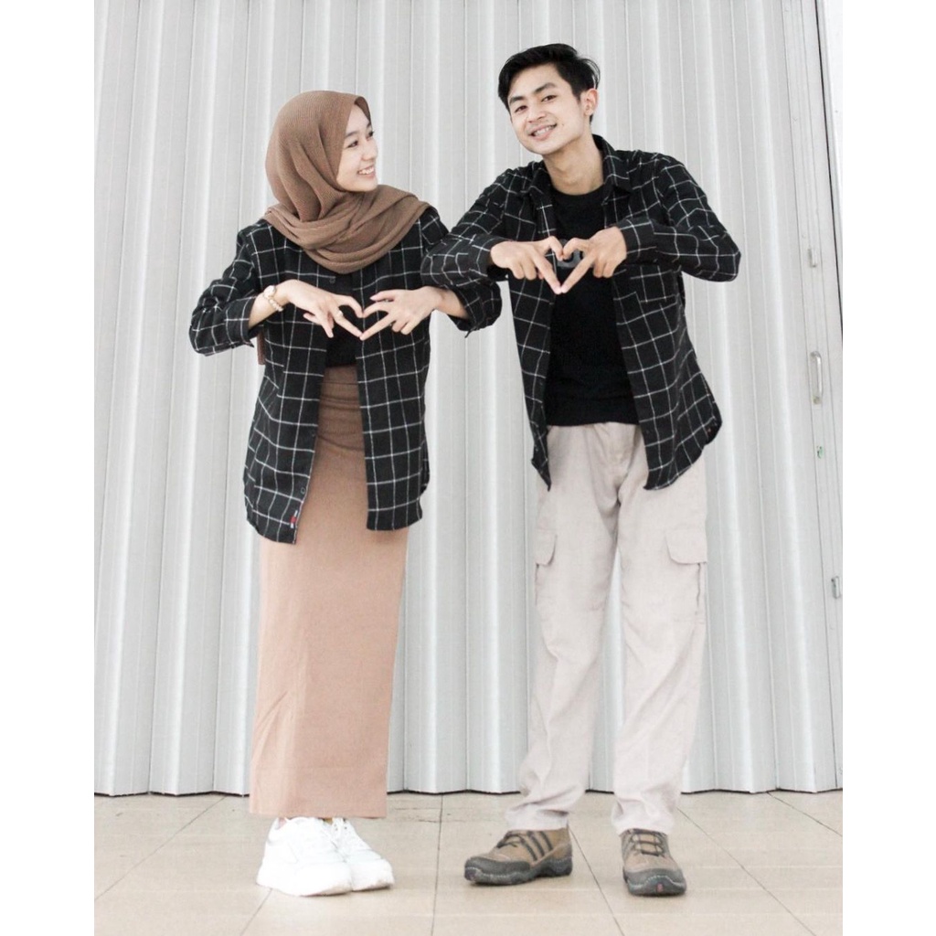 Kemeja Flanel - Kayoon Kemeja Flanel Kotak Kotak Pria/ Wanita - Baju Couple