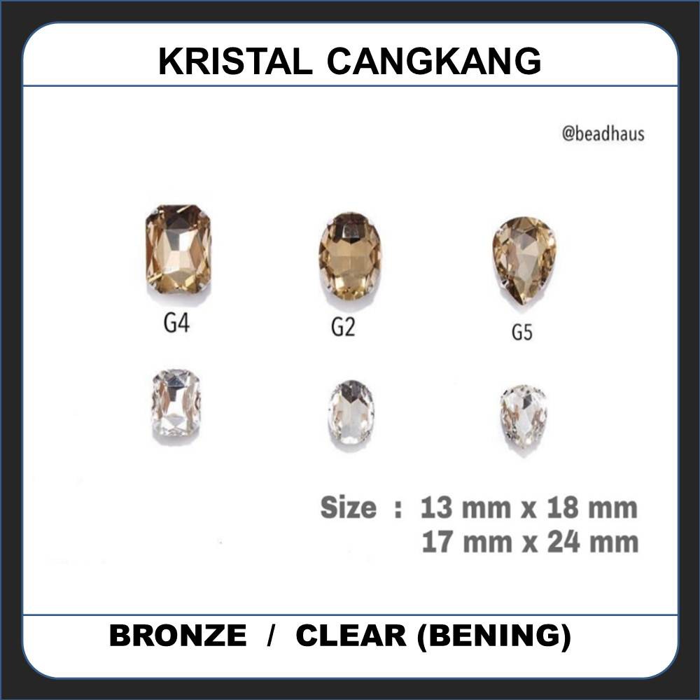 Payet Kristal Cangkang Akrilik Tetes Oval Square Size Besar