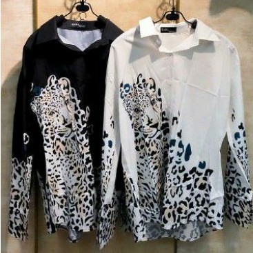 KEMEJA ZARA MOTIF MACAN IMPORT