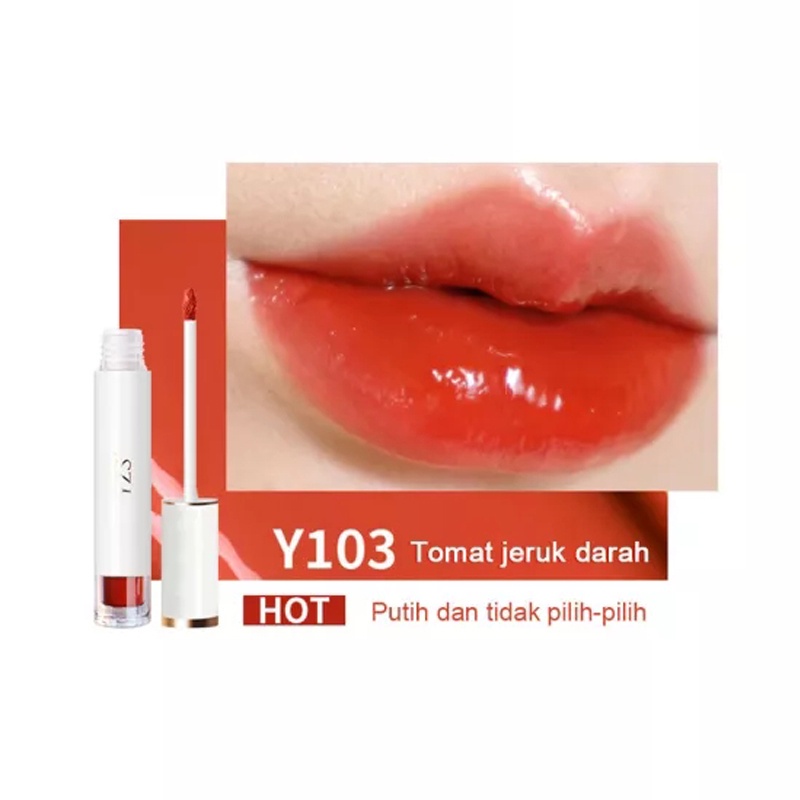 lip glaze velvet matte matte mirror lip glaze non-stick cup tidak luntur lipstik putih lip gloss