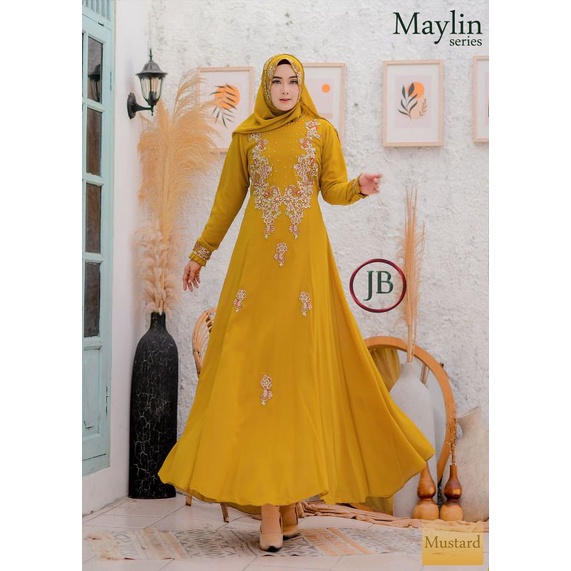 FASHION MUSLIM//GAMIS SYAR'I//MAYLIN SERIES ALL NEW//KODE JB