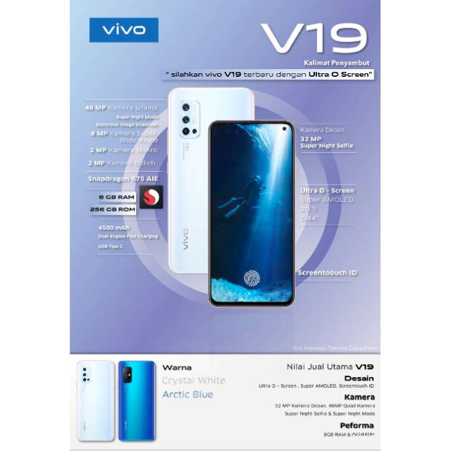 Vivo V19 8/128 dan 256