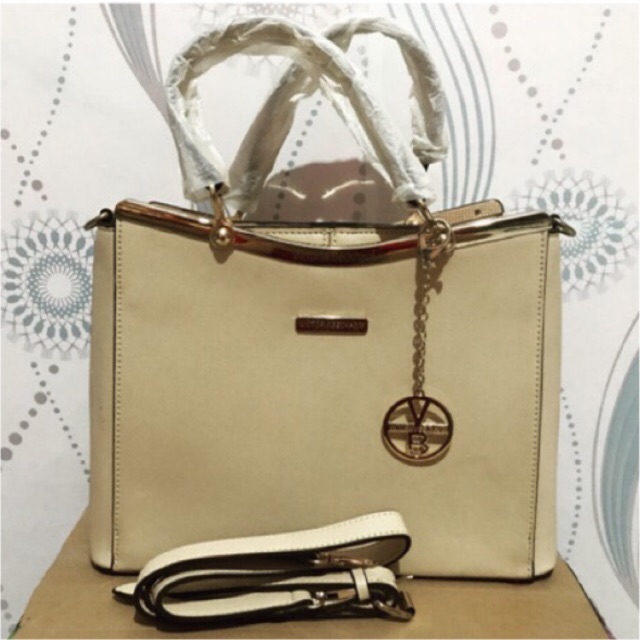 Tas Wanita Mewah Elegan Victoria Beckham Premium - Cream