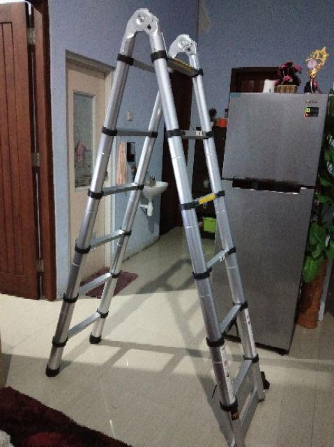 Tangga Double Teleskopik 1.9+1.9 = 3.8 M Telescopic Mollar