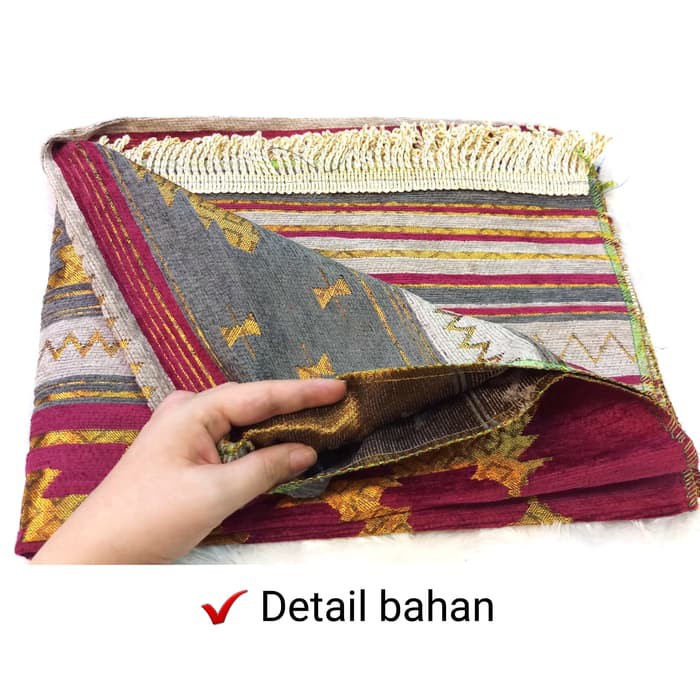 sajadah made in turkey/sajadah bahan ringan dengan bahan ringan plus rumbai tambang/bisa COD