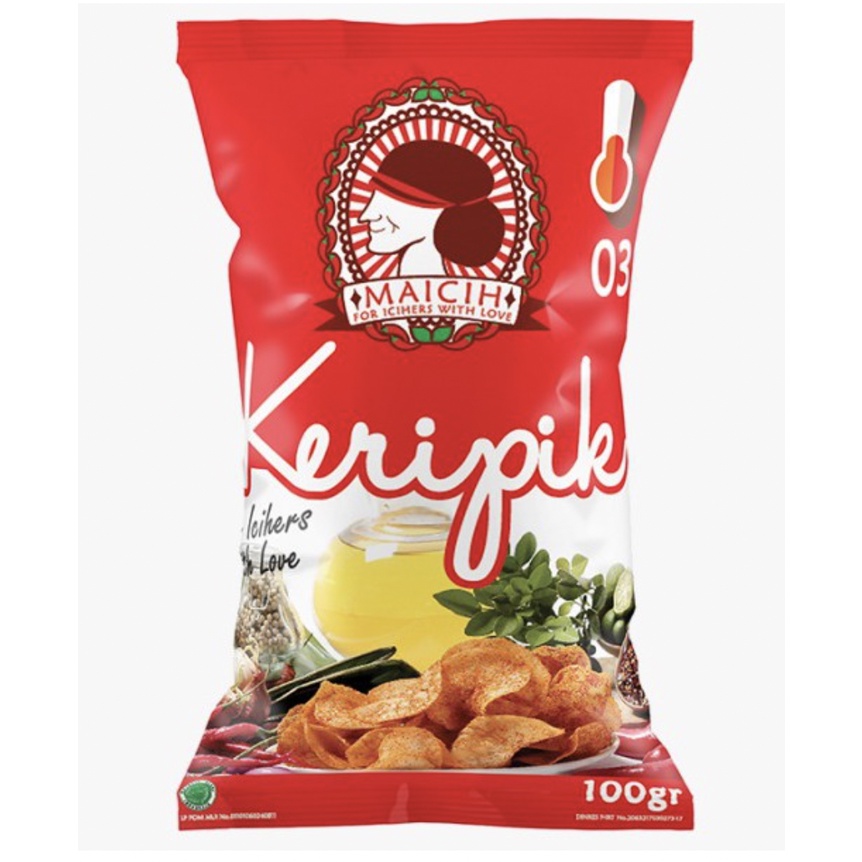 [TERMURAH!!] Keripik Maicih Hadap Samping 100 Gram