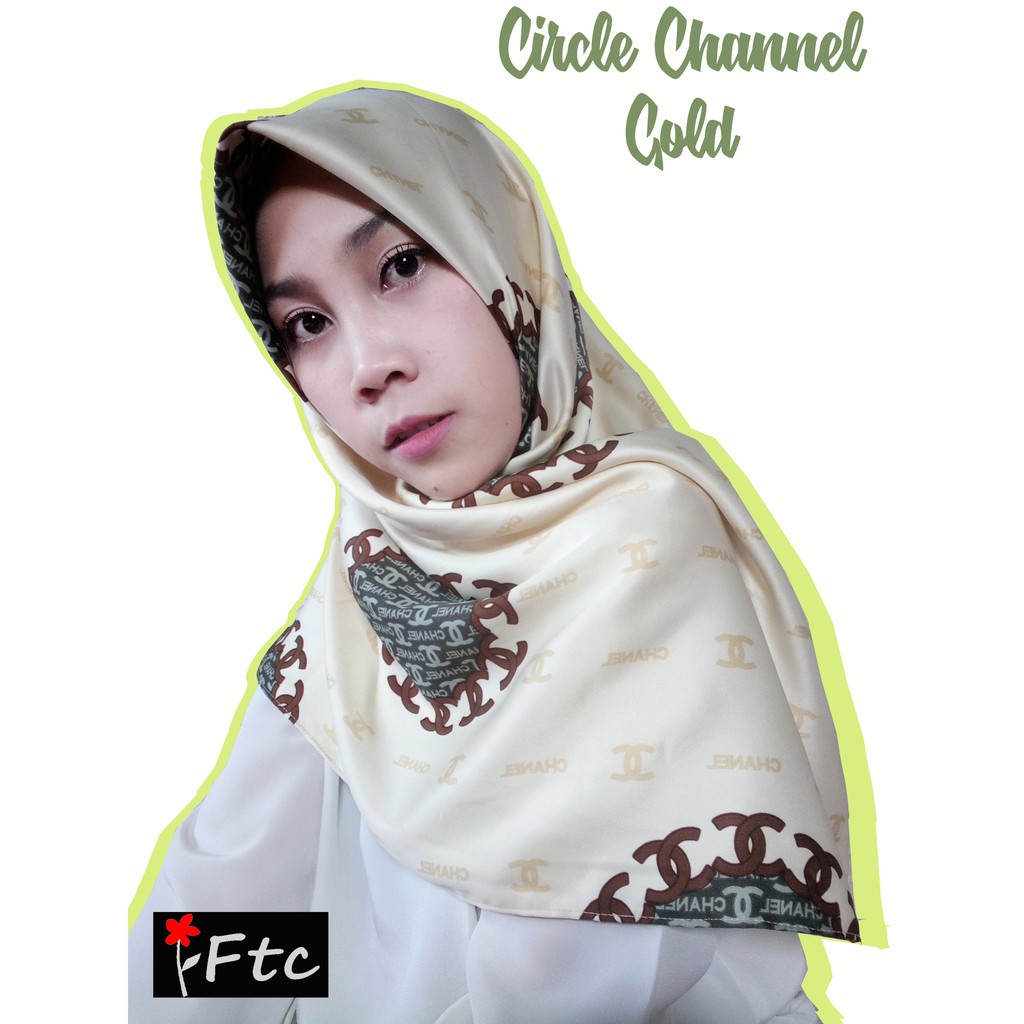 Hijab maxmara murah motif circle Gold