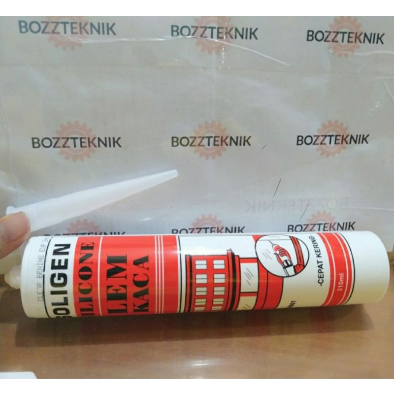 Lem Kaca Silicon Soligen Warna Bening