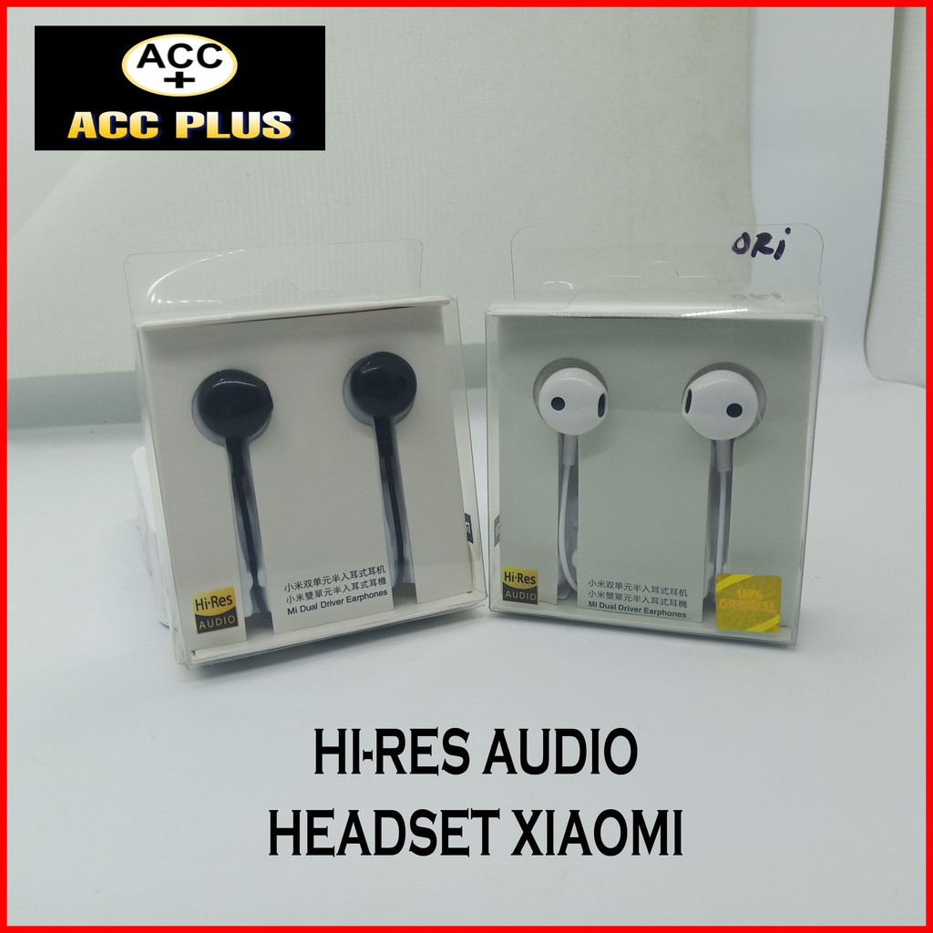 Headset Xiaomi Hi-Res Original 100 Audio Jack 3.5mm Mi Dual Driver Earphones Xiaomi