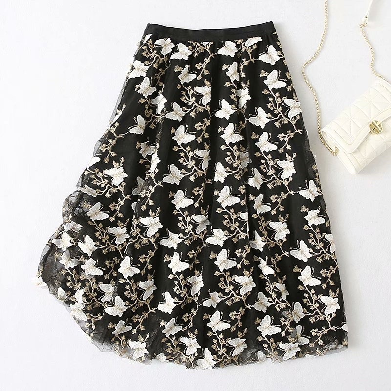 [ Retro Series ] 3D Butterfly Midi Tutu Skirt Premium ( Rok Tutu 3D Kupu Kupu )
