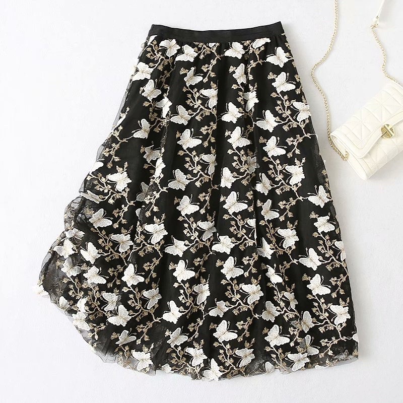 [ Retro Series ] 3D Butterfly Midi Tutu Skirt Import Premium ( Rok Tutu 3D Kupu Kupu )