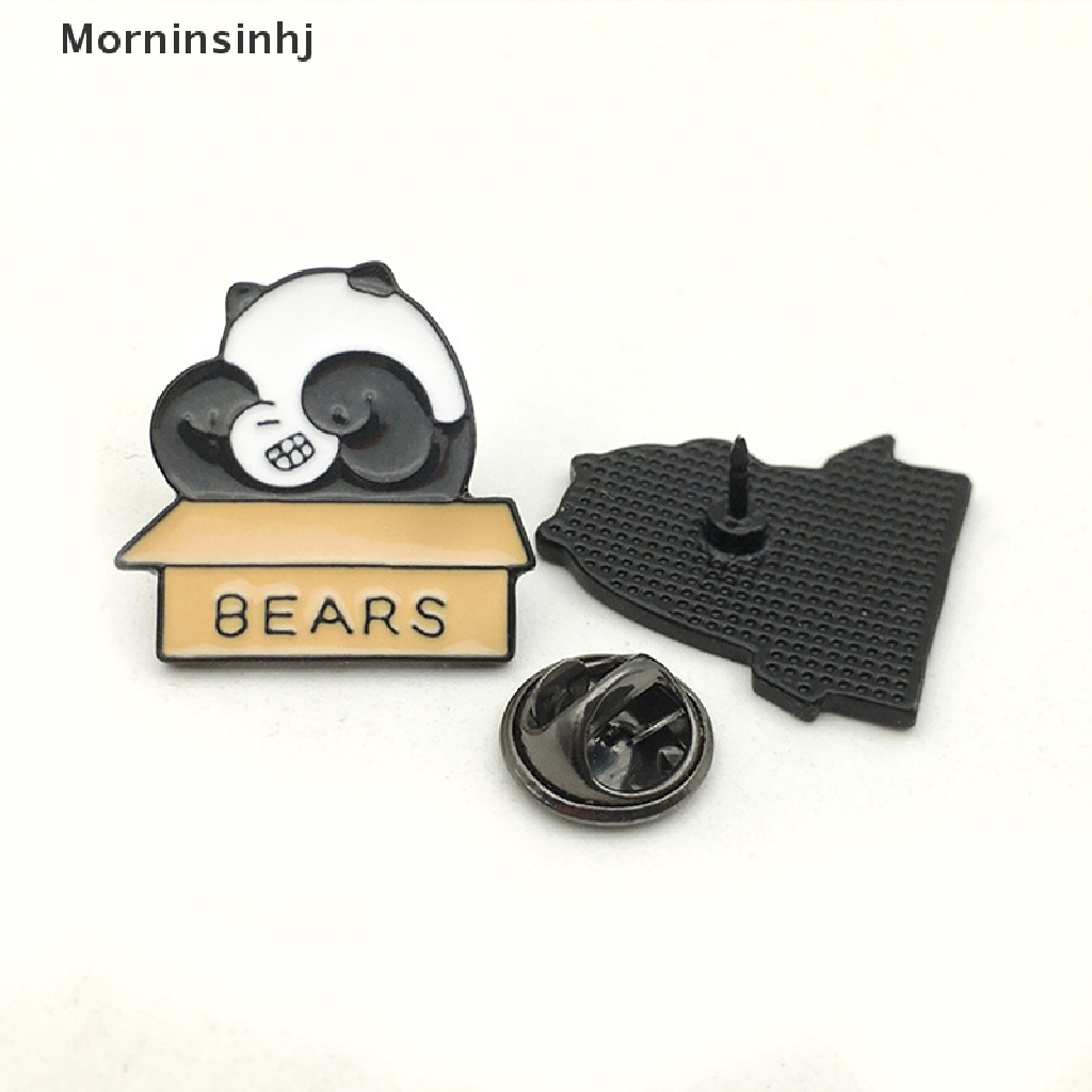 Mornin Panda Kecil Enamel Bros Lencana Pin Tas Kerah Dekorasi Perhiasan Aksesoris id