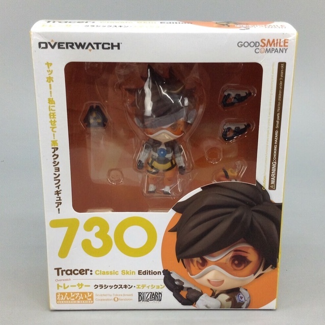 Nendoroid Tracer Lena Oxton 730 Classic Skin Edition Overwatch Gaming Original Figure