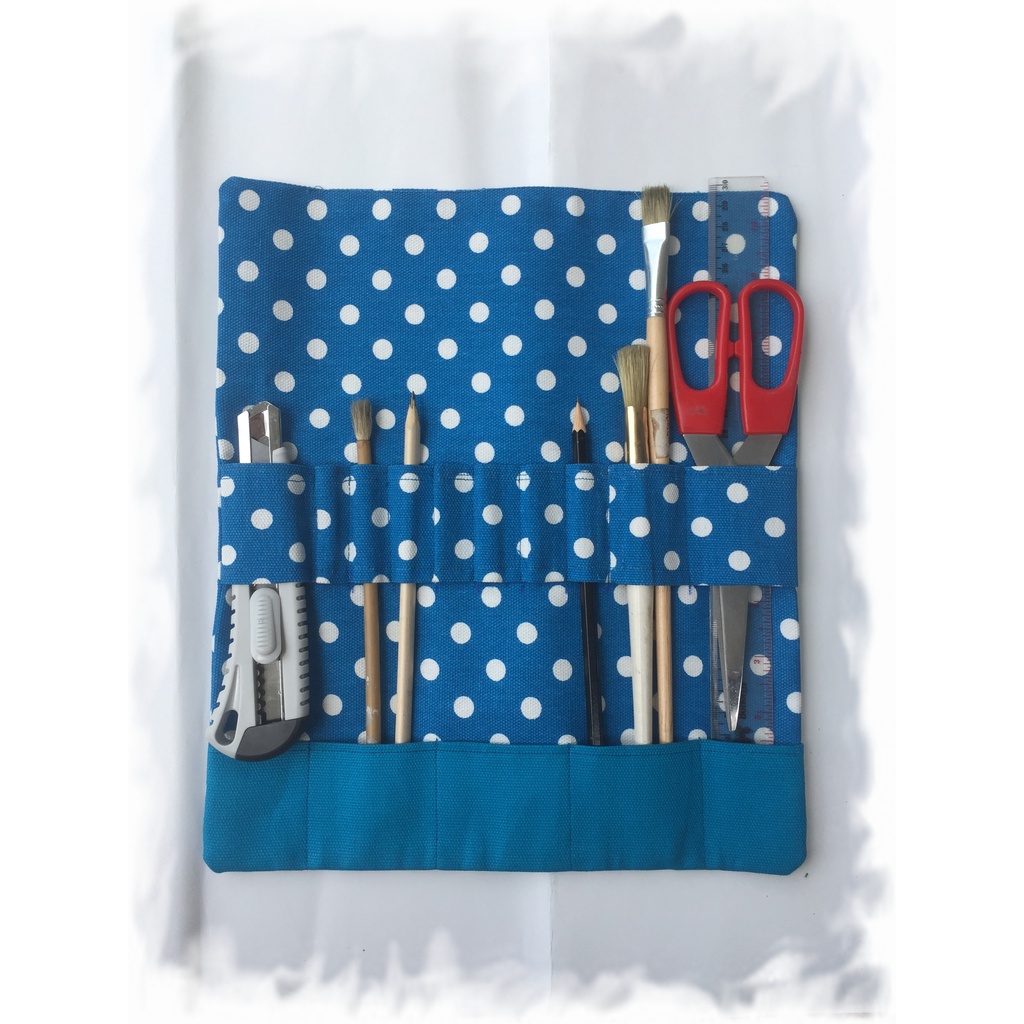 

Roll Pencil Brush Case Canvas / Tempat Pensil Kuas dari Kain Kanvas