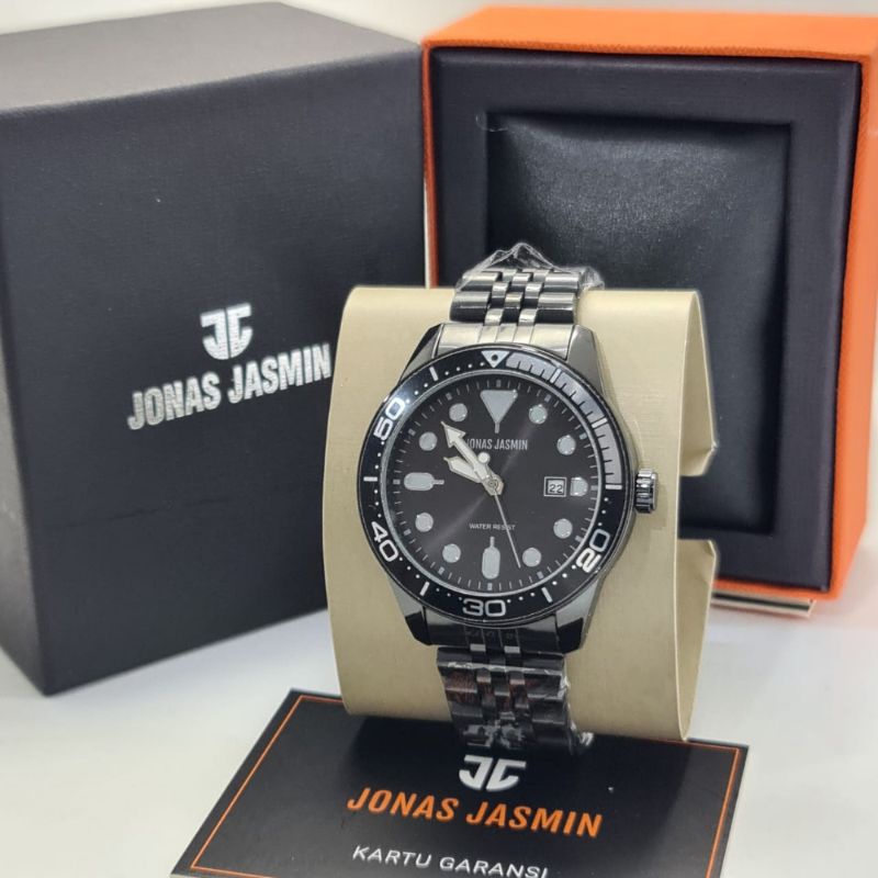 Jam Tangan Pria Fashion Analog Jonas Jasmin JJ 5305 Rantai Original