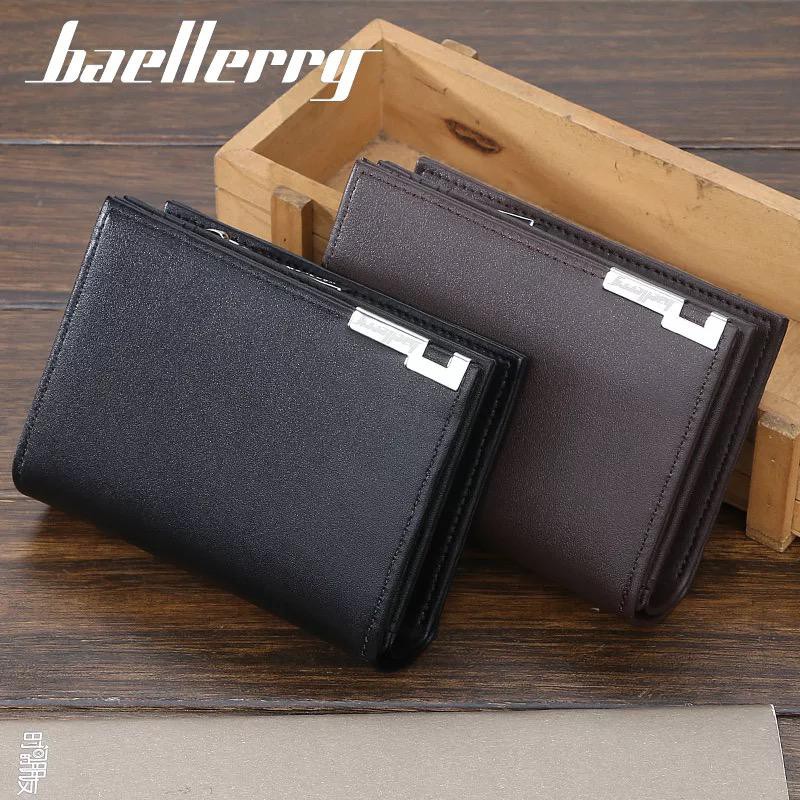 BRGUNIK Dompet Baellerry Wanita Pria Kulit Fashion Murah Kartu Import Lipat D025