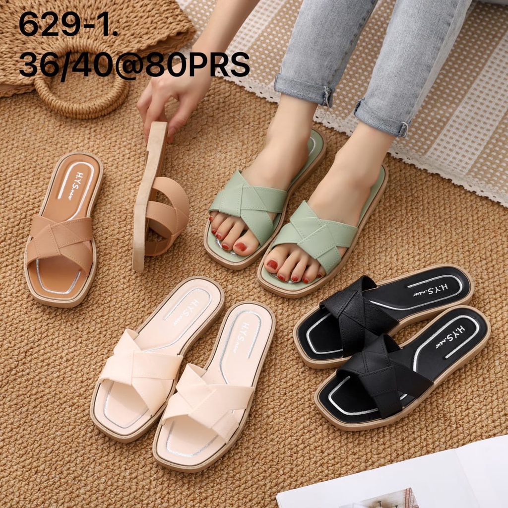 Sandal Flat Jelly Wanita HYS 629-1 - Sandal Karet Wanita Terbaru