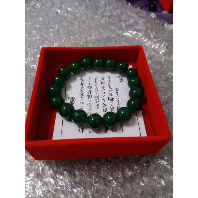 GELANG GIOK NATURAL HIJAU TUA