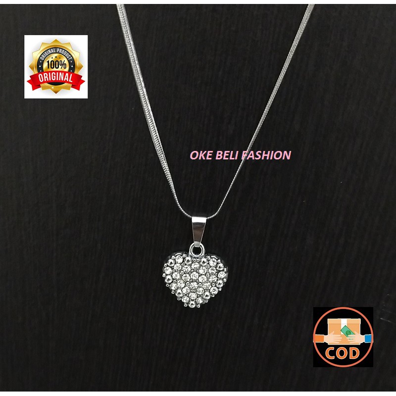 PROMO Accesories kalung liontin fashion wanita real pick anti karat 100% awet dan tahan lama