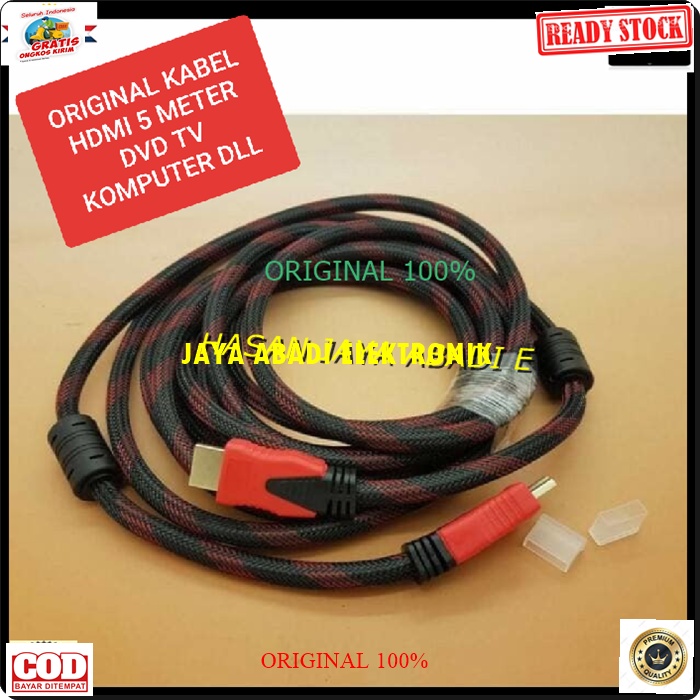 G303 KABEL HDMI 5 METER BAHAN TEBAL DAN KUAT BISA UNTUK TELEVISI PS GAME CPU MONITOR LAYAR LED FULL HD JACK MALE FEMALE LAPTOP TV GAMBAR SUARA KONEKTOR PLUG BOOT KOMPUTER SWITCH ROUTER MODEM COMPUTER INDIHOME FIRTSMEDIA