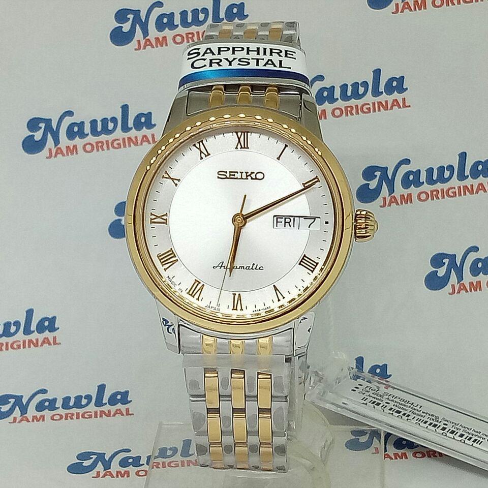 Seiko Presage SRP884J1 Automatic Silver-Gold - Jam Tangan Wanita SRP884