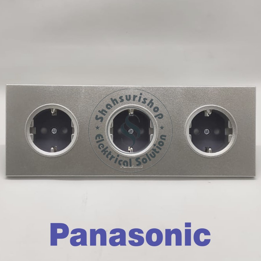 STOP KONTAK PANASONIC WESJP11233MWS ISI 3 GANG SILVER I STYLE