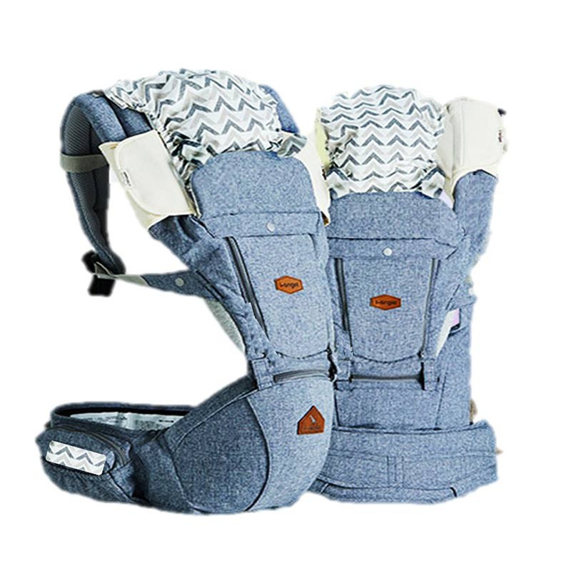 i-Angel 4 in 1 Miracle Hipseat + Baby Carrier - Melange Blue