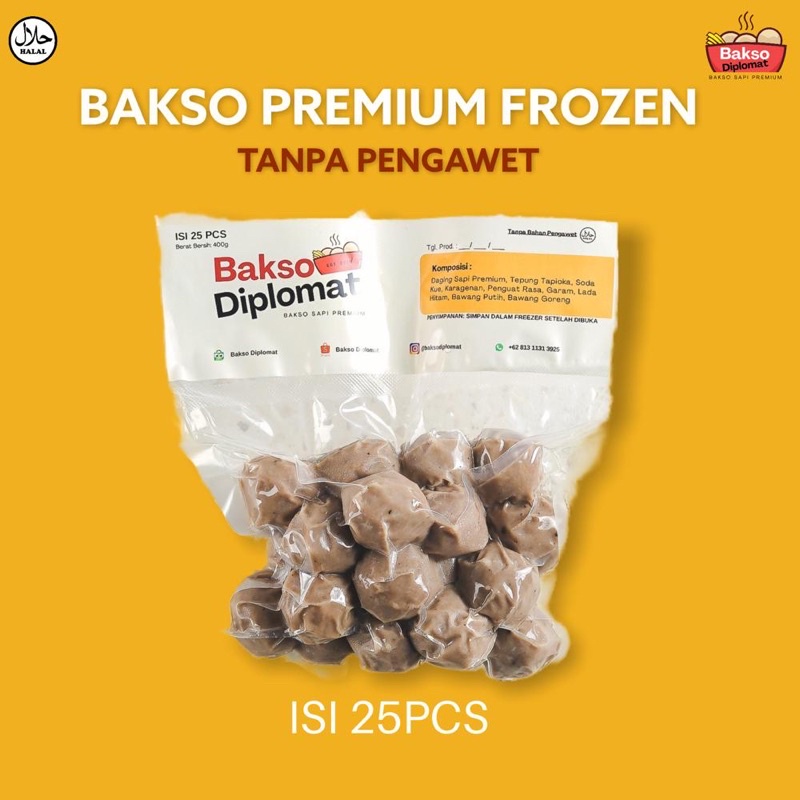 

Bakso Polos Frozen Premium Isi 25 | Bakso Diplomat