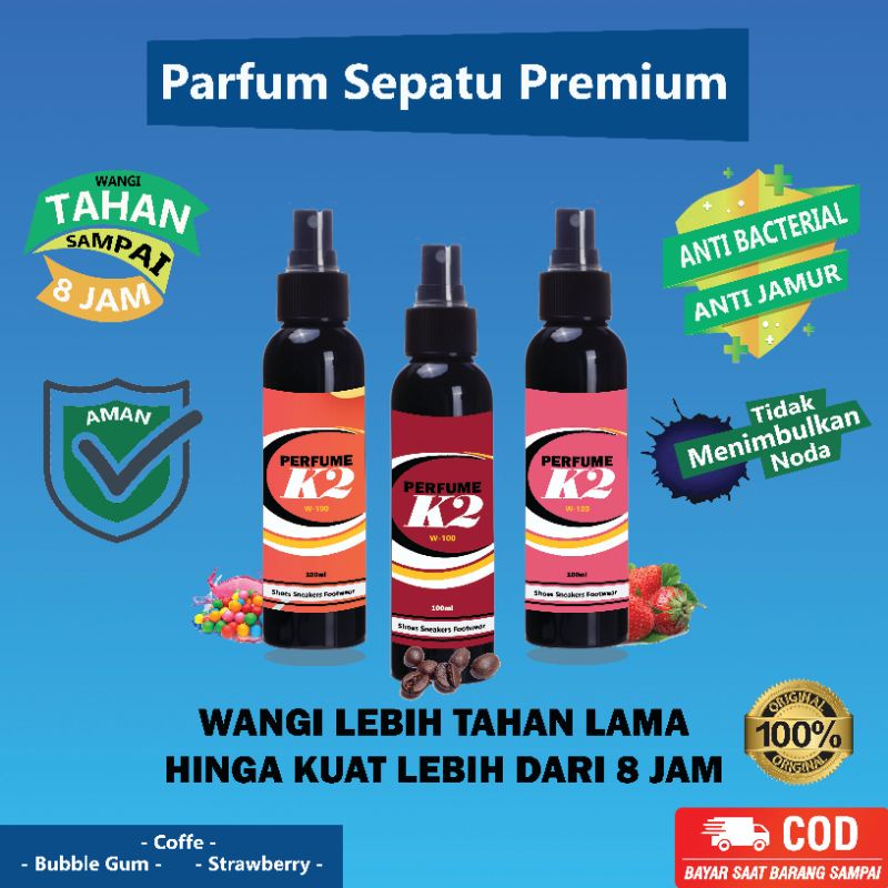 PARFUM SEPATU PENGHILANG BAU-ANTI BAKTERI-ANTI JAMUR ORIGINAL K2