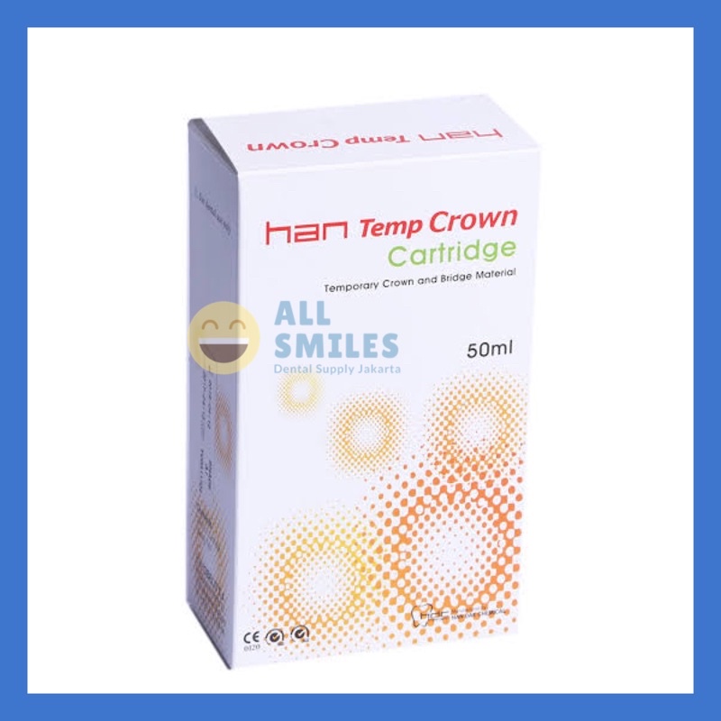 Hantemp crown han temp crown temporary resin composite selfcure veneer bridge crown dental gigi