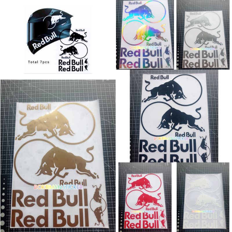 STICKER HELM REDBULL SET CUTTING