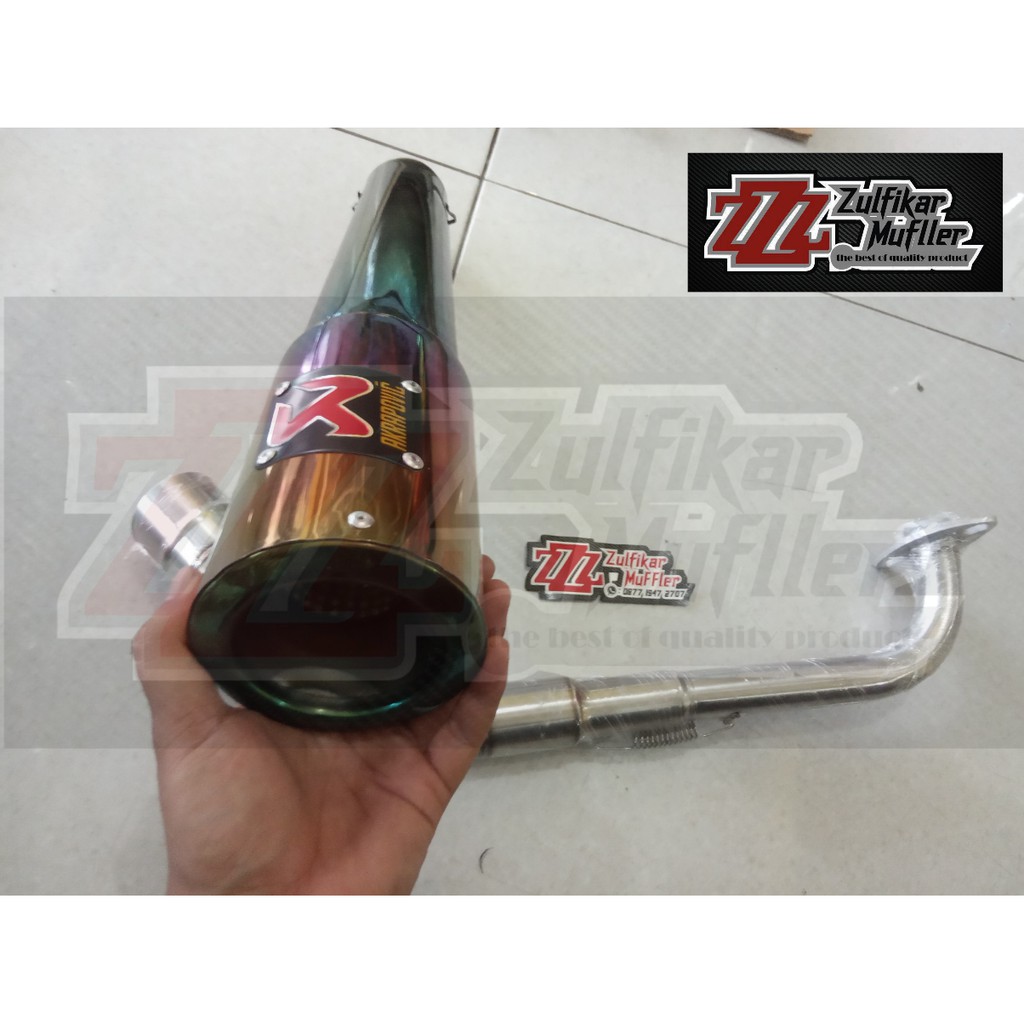 knalpot racing akrapovic pelangi glass untuk nmax aerox lexi mio beat scoopy adv pcx vario