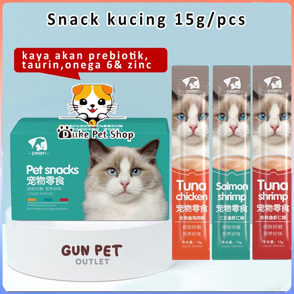 Snack Hewan Peliharaan Cat Strip 15g/Strip Kucing Kecil Dan Kucing Besar Snack Pengemukan Kucing Pelengkapa Hewan Peliharaan PEIEN