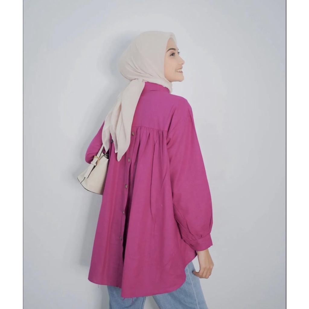 [ CUCI GUDANG ] FC - RIKA TOP / ANJANI KEMEJA KANCING BELAKANG BAJU