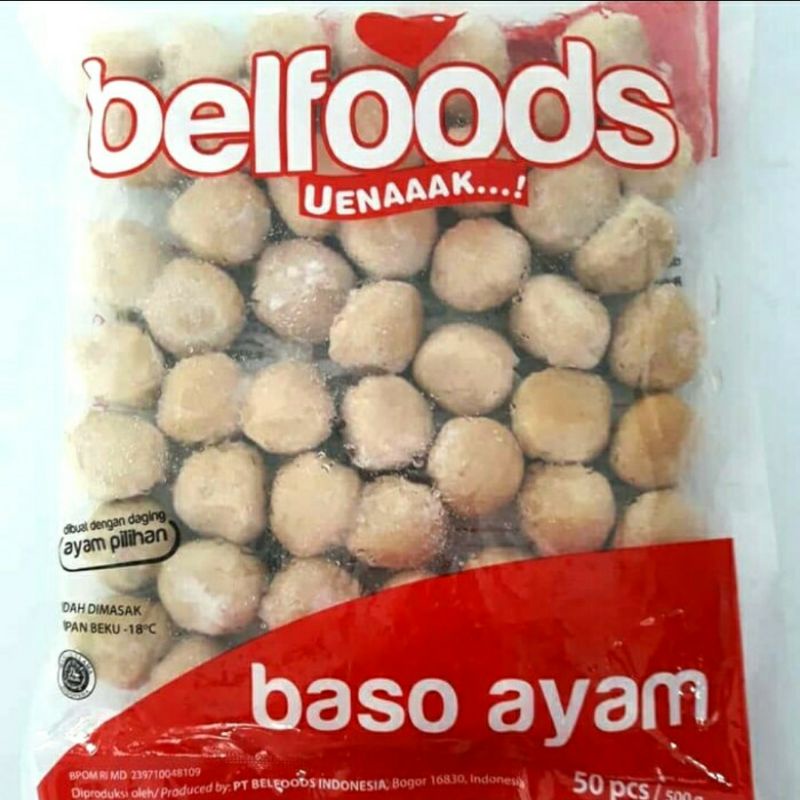 

Belfoods uenak baso ayam besar 500gr